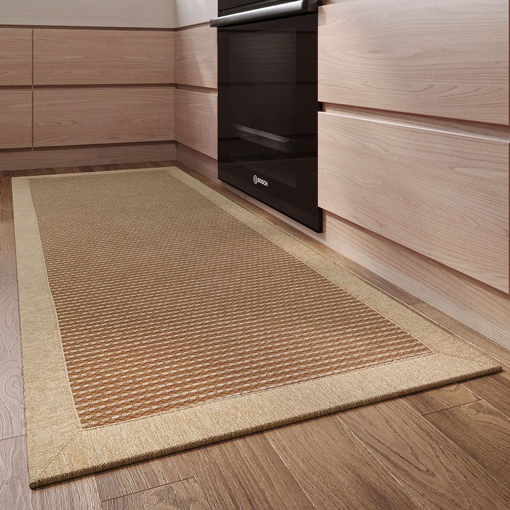 Hearthly Farmhouse Kitchen Runner – Light Coffee